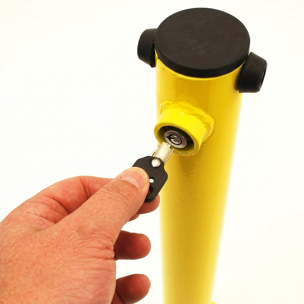 Close up of key and lock