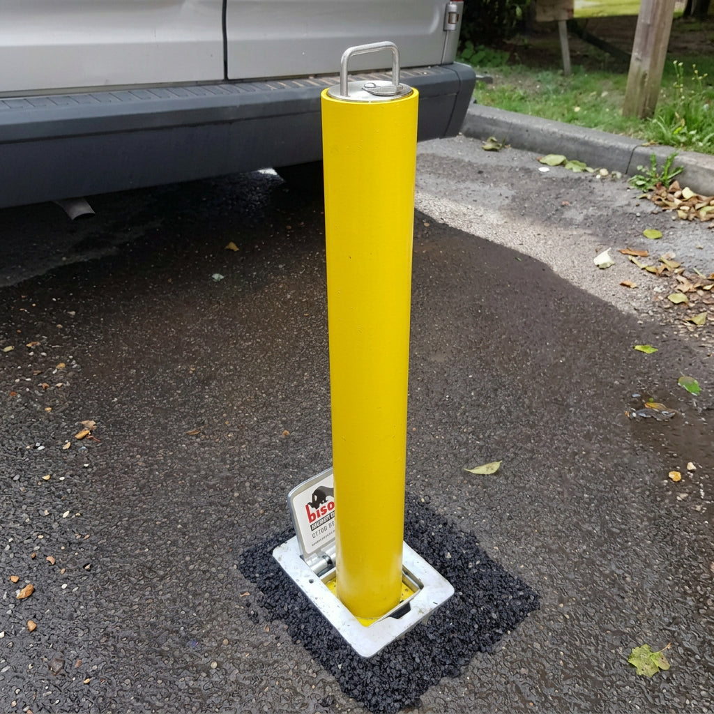 Large Round Lower Height Lift Assist Telescopic Security Post