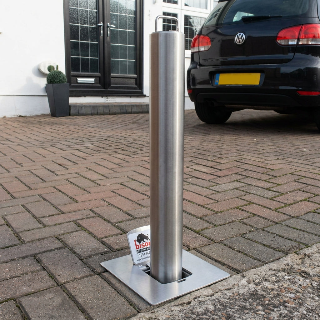 RAM telescopic bollard in driveway