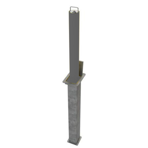 Large Round Lower Height Lift Assist Telescopic Security Post