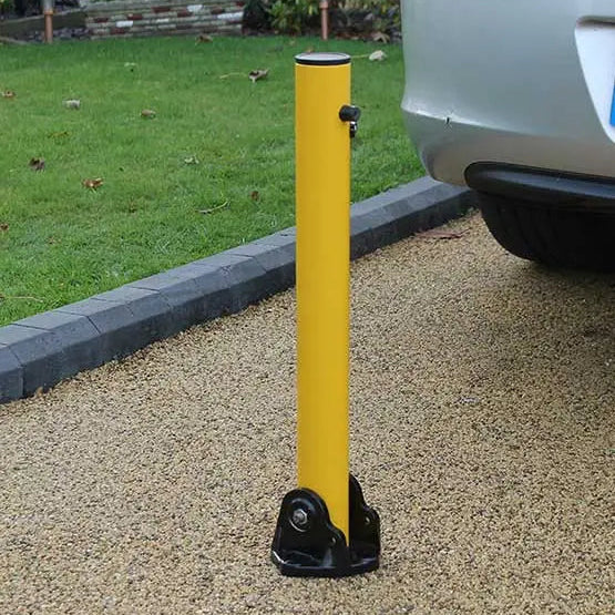 Autolok Yellow Fold Down Parking Post