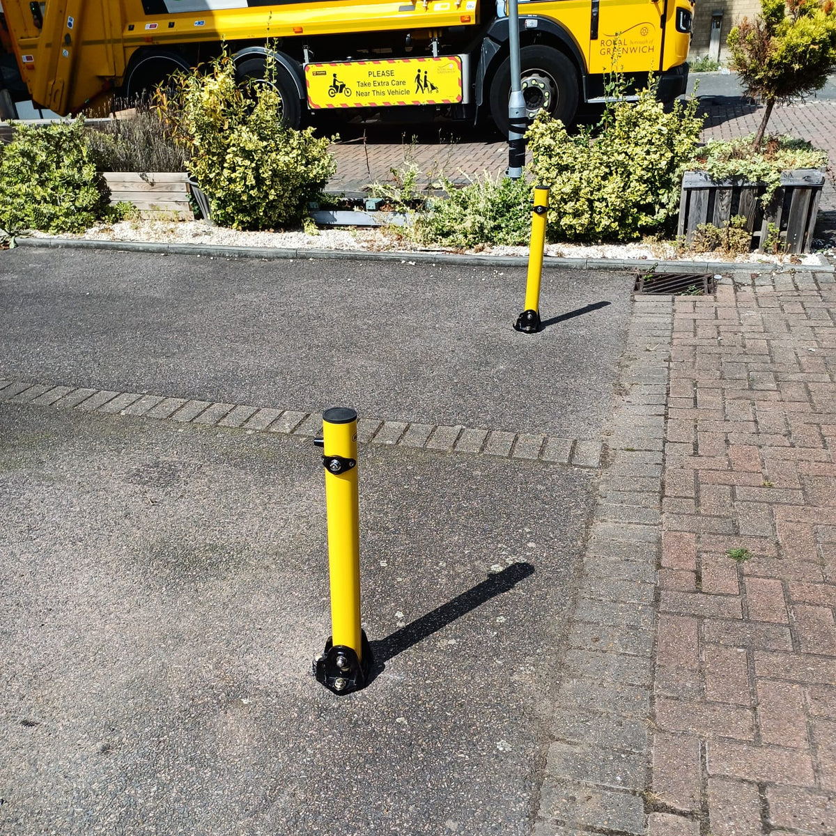 Autolok Yellow Fold Down Parking Post
