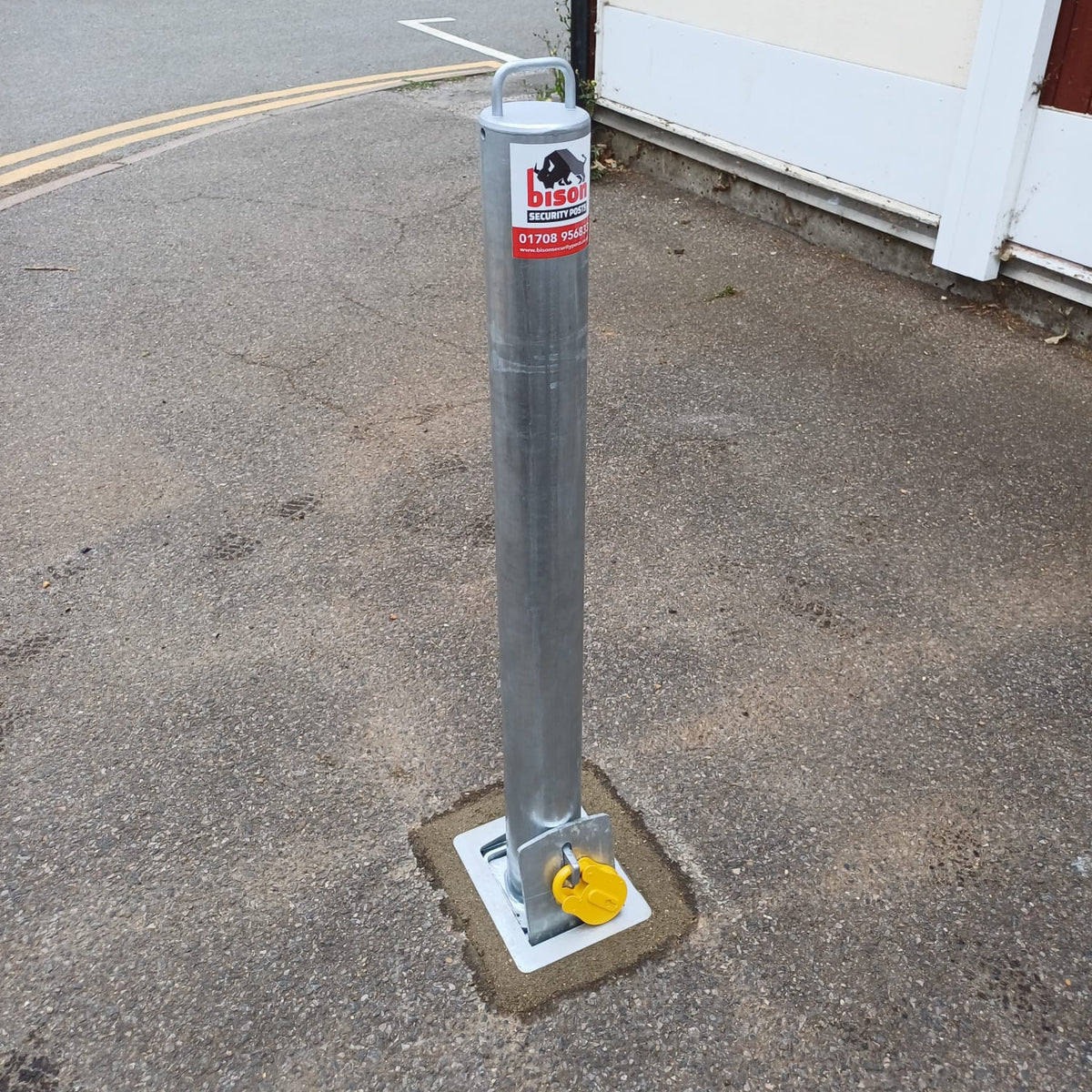 Bison-branded removable steel bollard