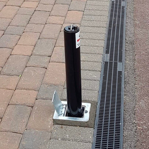 Heavy Duty Round Steel Telescopic Security Post 670mm