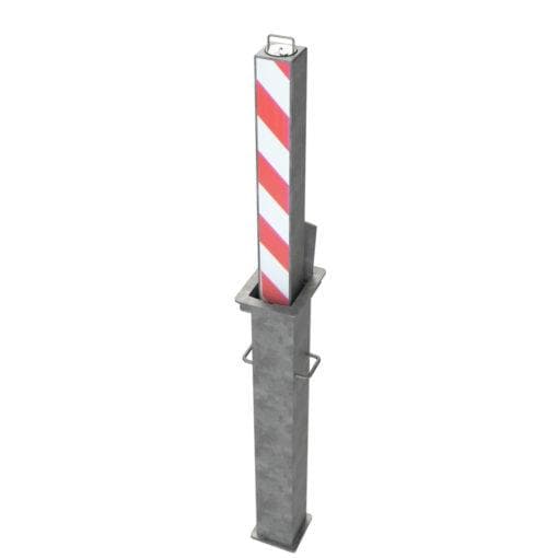 Square Telescopic Security Post / Bollard (90mm x 670mm)