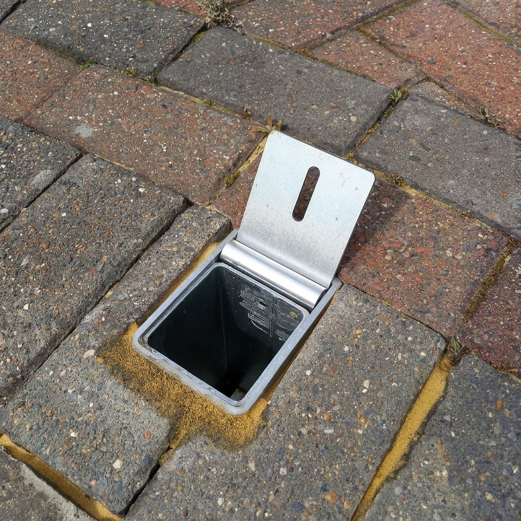 Close up of spigot without bollard
