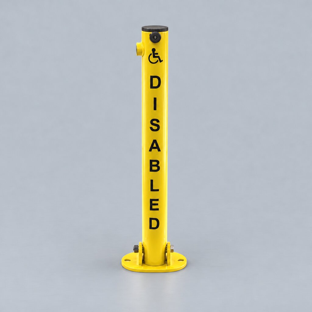 Fold-Down Disabled Parking Space Protector