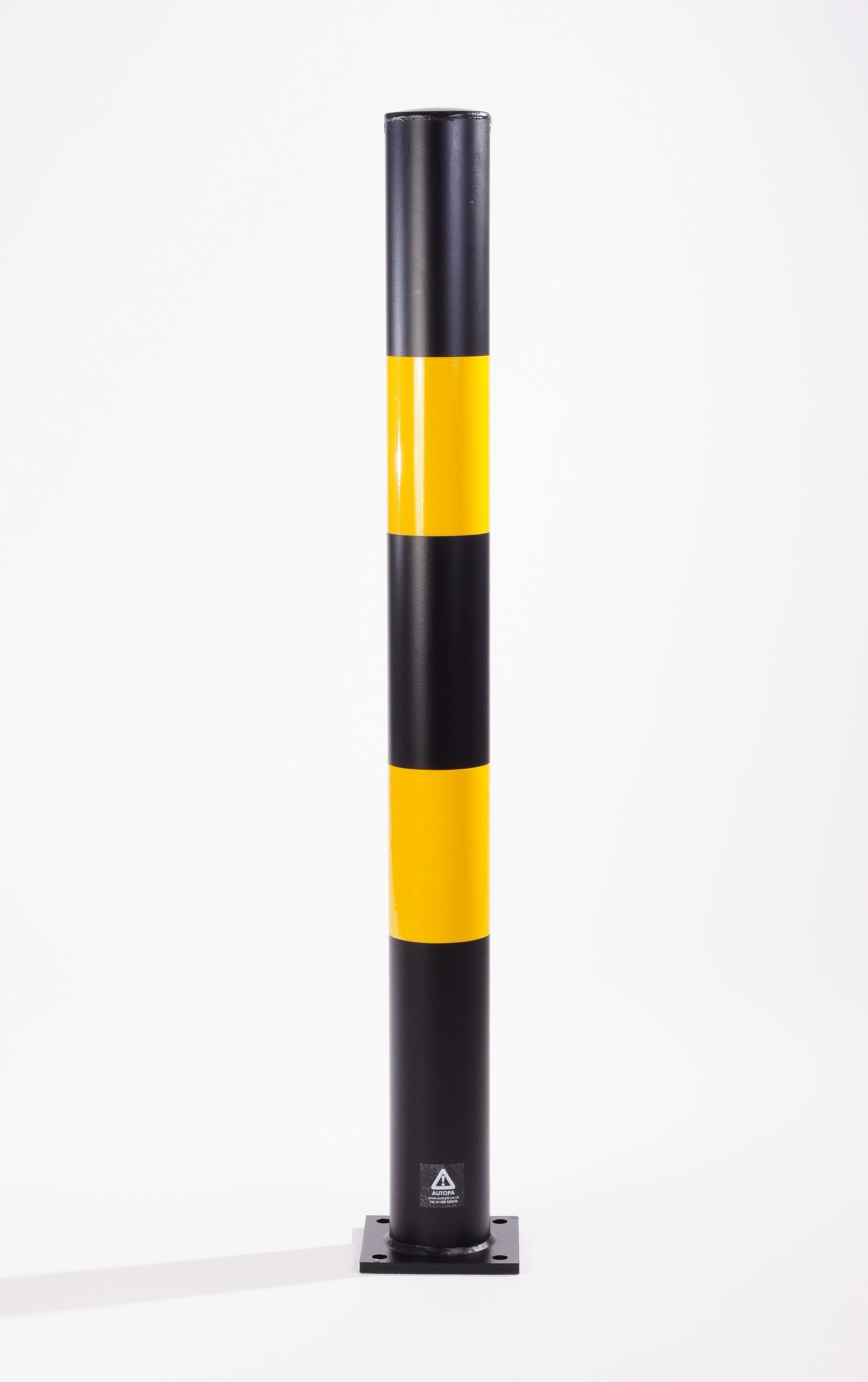Black & Yellow Powder Bollard - Bolt Down or Concreted In - Image 12